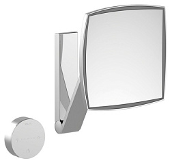 Настенное косметическое зеркало для ванной iLook_move square, стеклянная панель управления, 5 цветов, цвет алюминий, с подсветкой, Keuco 17613179002 Keuco