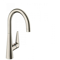 Смеситель для кухни Talis S стальной цвет, поворотный излив, Hansgrohe 72810800 Hansgrohe