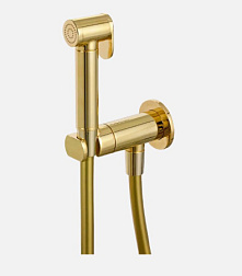 Встраиваемый гигиенический душ одноэлементный, металл, золото, с защитой от потопа, Remer N64WDO Remer