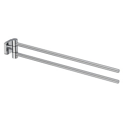 Рожковый полотенцедержатель Vela S 43 см, двойной, хром, поворотный, Kludi 2597705 Kludi