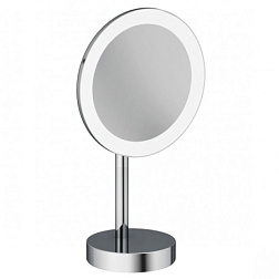 Настольное косметическое зеркало для ванной Vela R одностороннее, хром, с подсветкой, Kludi 5899505F Kludi