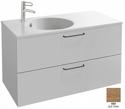 Модуль под раковину Odeon Rive Gauche 100х50,8х56,8 см, дуб табак, черные ручки, Jacob Delafon EB2524-R9-E52 Jacob Delafon