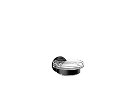 Настенная мыльница Round цвет черный, с держателем, Emco 4330 133 00 Emco