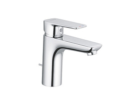 Смеситель для умывальника Pure&Style неповоротный излив, с донным клапаном, Kludi 402900575 Kludi