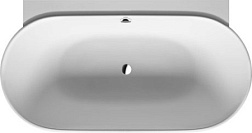 Ванна из материала DuraSolid Luv 180х95 см, пристенная, с панелью, овальная, Duravit 700433000000000 Duravit
