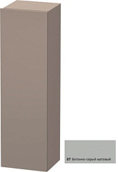 Шкаф-колонна DuraStyle 40х36х140 см, фронт - бетонно-серый матовый, корпус -  базальт матовый, правый, подвесной монтаж, Duravit DS1219R0743 Duravit