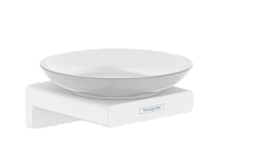 Настенная мыльница AddStoris матовый, цвет белый, с держателем, Hansgrohe 41746700 Hansgrohe