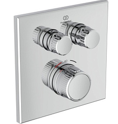 Лицевая часть встраиваемого смесителя Ceratherm Navigo термостат, square, 2 функции, Ideal Standard A7302AA Ideal Standard