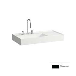 Подвесная раковина Kartell by laufen 90х46х12 см, глянцевый черный, без отверстия, без перелива, столешница справа, SaphirKeramik, Laufen 8.1033.8.020.112.1 Laufen