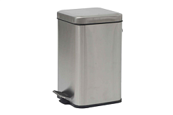 Корзина для мусора с педалью, 12 л, цвет стальной, Nofer 09111.12.B Nofer