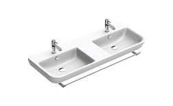 Подвесная раковина Sfera 12,5х48х18 см, санфарфор, двойная, Catalano 1125BSFD00 Catalano