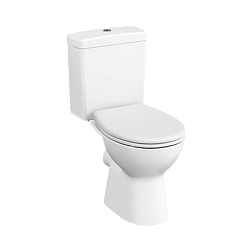 Унитаз-компакт S10 36х52 см, SmoothFlush, горизонтальный выпуск, нижняя подводка, безободковый, с сиденьем, Vitra 9864B003-7201 Vitra
