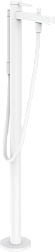 Напольный смеситель Finoris матовый, неповоротный излив, белый цвет, с лейкой, Hansgrohe 76445700 Hansgrohe