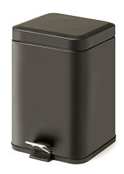 Корзина для мусора Argenta 5л, с педалью, крышка soft close, матовый, цвет черный, Gedy 2309(14) Gedy