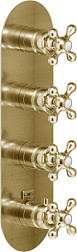 Лицевая часть встраиваемого смесителя Grazia термостатический, 4 функции, бронза, Nobili GRC5104BR Nobili