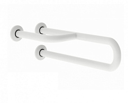 Поручень Nofer 600 мм, правый, неподвижный с тремя точками опоры, цвет белый, Nofer 15047.W Nofer