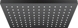 Лейка верхнего душа Vernis Shape матовый, EcoSmart, 23 см, square, чёрный цвет, без держателя, Hansgrohe 26283670 Hansgrohe