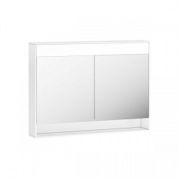 Зеркало Step 100х74 см, белый глянцевый лак, с подсветкой, Ravak X000001421 Ravak