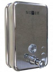 Настенный дозатор Inox с резервуаром из abs, 1200 мл, хром, с держателем, Nofer 03041.B Nofer
