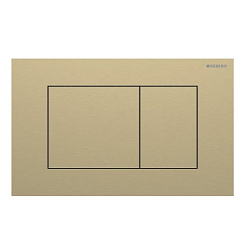 Клавиша смыва Sigma40 матовая, с легкоочищаемым покрытием, прямоуг., сталь, механическая, латунь, Geberit 115.629.QF.1 Geberit