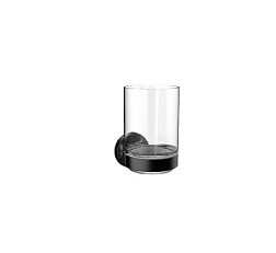 Настенный стакан Round цвет черный, с держателем, Emco 4320 133 00 Emco