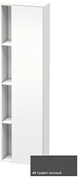 Шкаф-колонна DuraStyle 50х24х180 см, корпус-белый матовый, фронт-графит матовый, правый, подвесной монтаж, Duravit DS1248R4918 Duravit