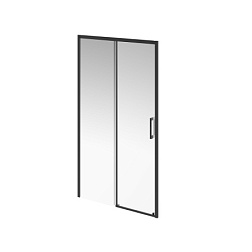 Душевая дверь Vetro 110х195 см, матовый профиль, 6 мм, черный профиль, Kerama Marazzi VE.110.SD.BLK.M Kerama Marazzi