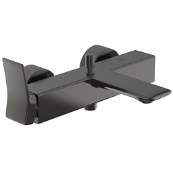 Настенный смеситель Conca матовый, неповоротный излив, с выходом на душ (без лейки), чёрный цвет, Ideal Standard BC762A5 Ideal Standard
