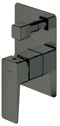 Встраиваемый в стену смеситель без излива Parma 2 функции, графит, Omnires PM7435GR Omnires