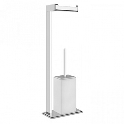 Ёршик Eleganza с держателем бумаги, хром / белый, Gessi 46553-031 Gessi