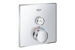 Лицевая часть встраиваемого смесителя Grohtherm SmartControl кнопочное, 1 функция, Grohe 29123000 Grohe