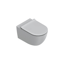 Подвесной унитаз Sfera 35х55 см, покрытие twinglaze+, смыв silentech, цемент матовый, безободковый, без сиденья, тихий смыв, Catalano 0511750023 Catalano
