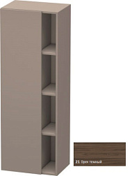 Шкаф-колонна DuraStyle 50х36х140 см, корпус-базальт матовый, фронт-орех темный, левый, подвесной монтаж, Duravit DS1239L2143 Duravit