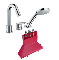 Смеситель на борт ванны Logis с внутренней частью, на 3 отв., Hansgrohe 71310000S Hansgrohe