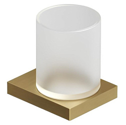 Настенный стакан Vela C брашированное, золото, с держателем, Kludi 31975N0 Kludi