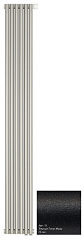 Отопительный дизайн-радиатор Эстет 27х180 см, 6 секций, темный титан муар, двухрядный глухой, Сунержа 15-0312-1806 Сунержа