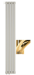 Отопительный дизайн-радиатор Эстет 18х120 см, левый, однорядный коаксиальный, золото, Сунержа 03-0320-1204 Сунержа