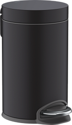 Корзина для мусора AddStoris матовый, с педалью, цвет черный, Hansgrohe 41775670 Hansgrohe