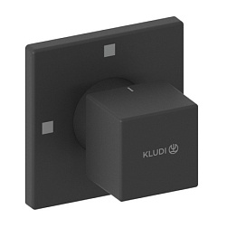 Лицевая часть встраиваемого вентиля Decus на 3 положения, черный матовый, Kludi 548463975 Kludi