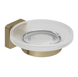 Настенная мыльница Vela S брашированное, золото, с держателем, Kludi 25985N0 Kludi