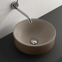 Накладная раковина Cento 45х45х21 см, nocciola, без отверстия под смеситель, без перелива, санфарфор, Kerasan 355781 Kerasan