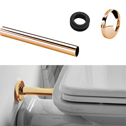 Смывная труба для бачка соединение для смыва к напольному унитазу d=40мм, цвет золото, Kerasan 755291 oro Kerasan