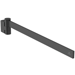 Рожковый полотенцедержатель Conca 45 см, матовый, квадратный дизайн, одинарный, цвет черный, поворотный, Ideal Standard T5393XG Ideal Standard