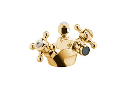 Смеситель для биде Adlon на шаровом шарнире, золото, с донным клапаном, Kludi 512114520 Kludi