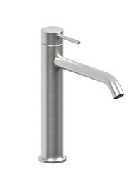 Смеситель для умывальника Nobu неповоротный излив, стальной цвет, без донного клапана, Bossini INZ203.075 Bossini