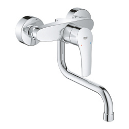 Настенный смеситель для кухни Eurosmart поворотный излив, Grohe 31391003 Grohe