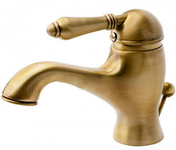 Смеситель для умывальника El Capitan неповоротный излив, бронза, с донным клапаном, Nicolazzi 3402BZ75 Nicolazzi