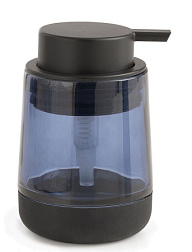 Дозатор Nicole стеклянная колба, с черной пластиковой помпой, голубой, Gedy NC80(05) Gedy