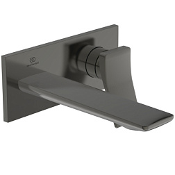 Внешняя часть встраиваемого смесителя для раковины Conca матовый, длина излива 18см, чёрный цвет, Ideal Standard A7371A5 Ideal Standard