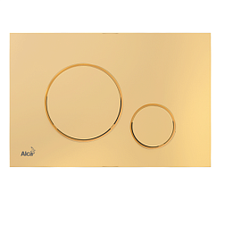 Клавиша смыва Thin круглые клавиши, золото, пластик, механическая, Alcaplast M675 Alcaplast